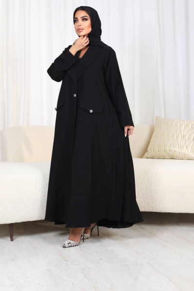 Abaya Black Crepe IB180 Black